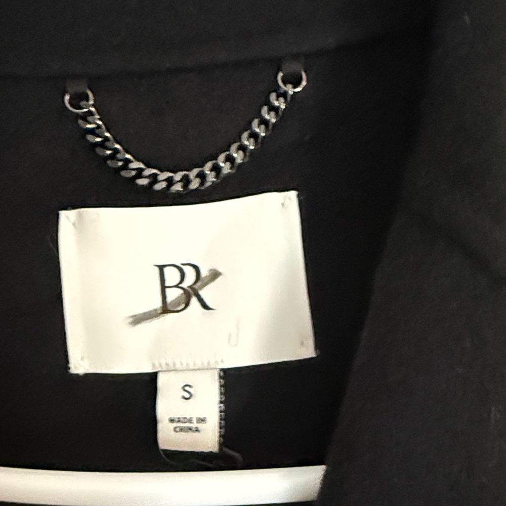 NWT! Banana Republic Black DOUBLE-FACED WRAP COAT Small S jacket wool blend - Picture 7 of 9
